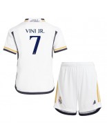 Real Madrid Vinicius Junior #7 Domácí dres pro děti 2023-24 Krátký Rukáv (+ trenýrky)